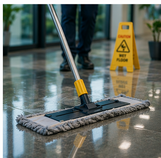 Shiny clean floor — LVT and tile care