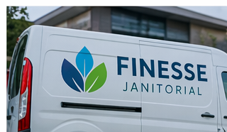 Finesse Janitorial branded company van
